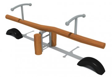  乐鱼游乐木质双人儿童跷