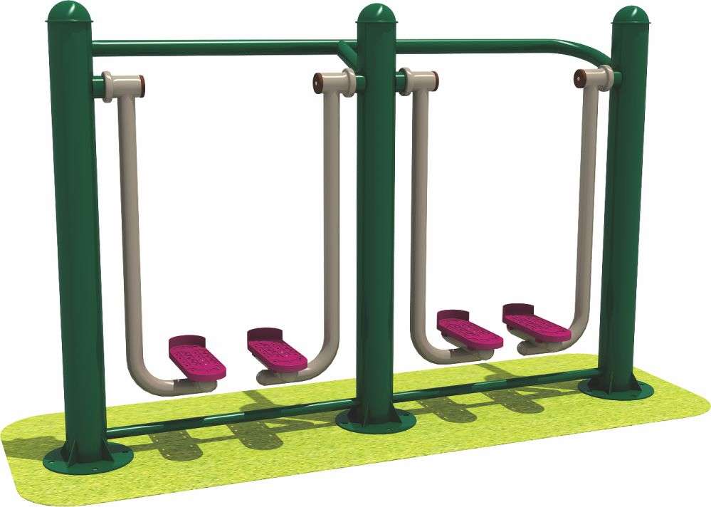 乐鱼健身器材 限位双人漫